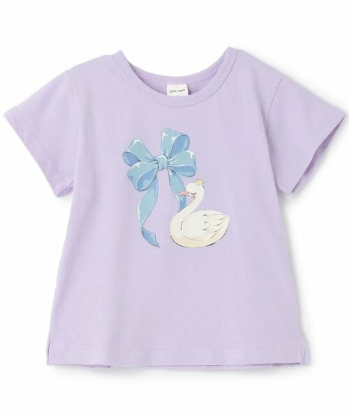 petit main / プティマイン Tシャツ | 【プティプラ/WEB別注】GIRLS 半袖Tシャツ（ラベンダー）