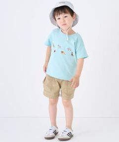 petit main / プティマイン ショート・ハーフ・半端丈パンツ | 綿レーヨン布帛ショートパンツ