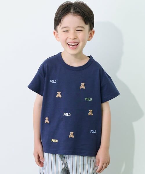 petit main / プティマイン Tシャツ | 【POLO BCS】くま刺しゅう半袖Tシャツ | 詳細2