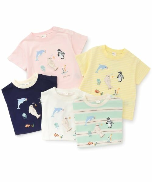 petit main / プティマイン Tシャツ | 【接触冷感】海のいきものアップリケ半袖Tシャツ | 詳細10
