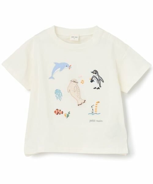 petit main / プティマイン Tシャツ | 【接触冷感】海のいきものアップリケ半袖Tシャツ | 詳細16