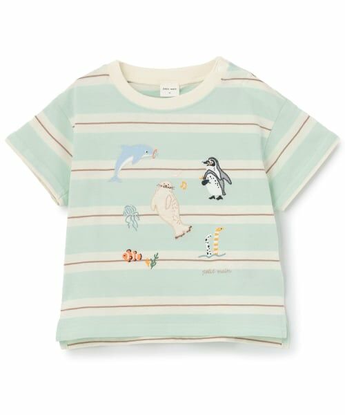 petit main / プティマイン Tシャツ | 【接触冷感】海のいきものアップリケ半袖Tシャツ | 詳細18
