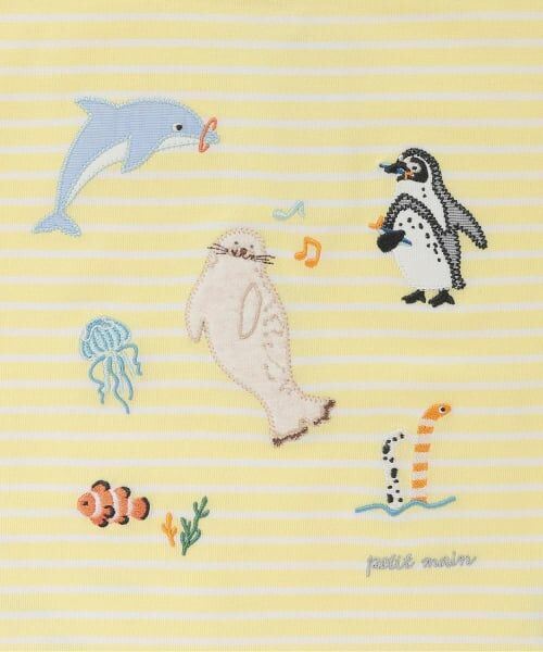 petit main / プティマイン Tシャツ | 【接触冷感】海のいきものアップリケ半袖Tシャツ | 詳細4
