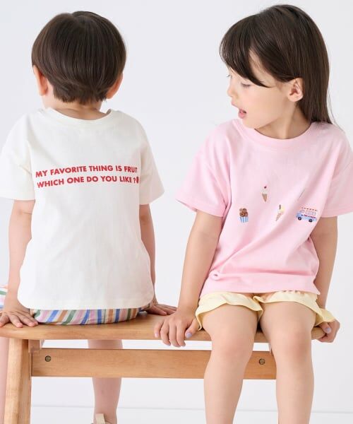 petit main / プティマイン Tシャツ | 【接触冷感】前後で着れる2WAY半袖Tシャツ | 詳細5