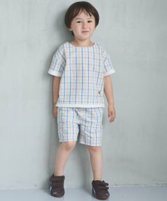 petit main / プティマイン その他トップス | 【藤本美貴コラボ】BOYSチェックセットアップ