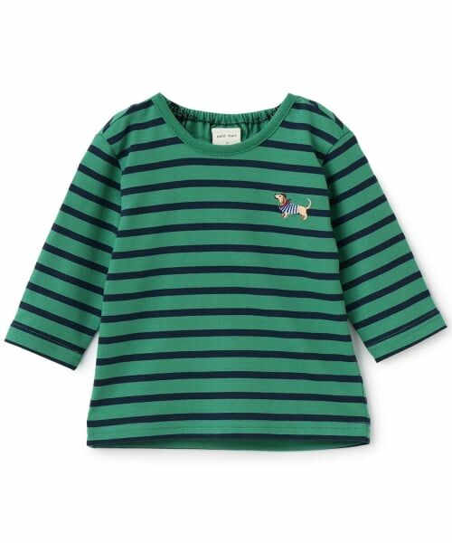 petit main / プティマイン ベビー・キッズウエア | 【プティプラ】長袖Tシャツ(グリーン)