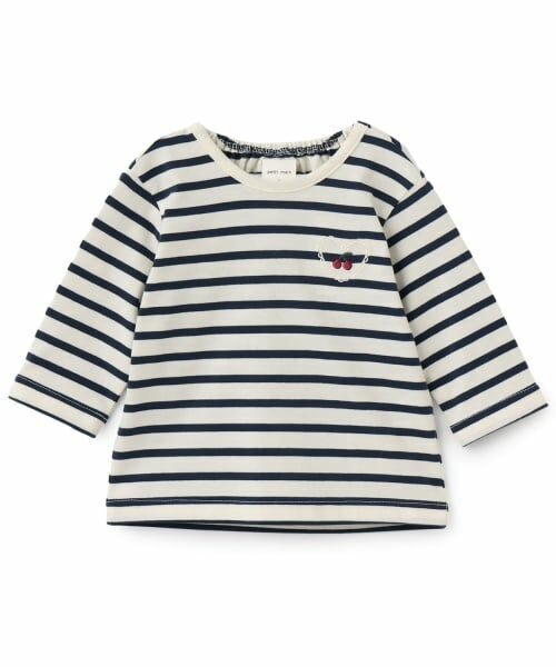 petit main / プティマイン ベビー・キッズウエア | 【プティプラ】長袖Tシャツ(紺)