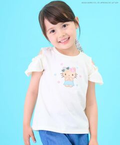petit main / プティマイン Tシャツ | 【サンリオキャラクターズ/冷感】肩あきグラフィック半袖Tシャツ