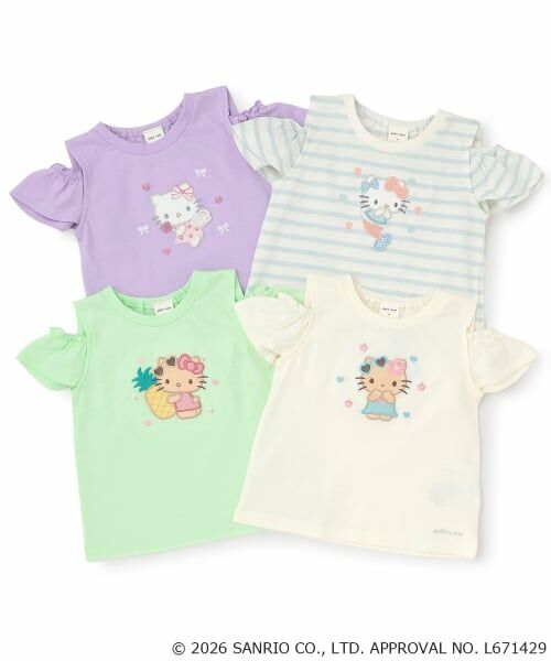 petit main / プティマイン Tシャツ | 【サンリオキャラクターズ/冷感】肩あきグラフィック半袖Tシャツ | 詳細18