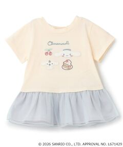 petit main / プティマイン Tシャツ | 【サンリオキャラクターズ/冷感】チュールドッキング半袖Tシャツ