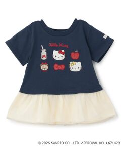 petit main / プティマイン Tシャツ | 【サンリオキャラクターズ/冷感】チュールドッキング半袖Tシャツ