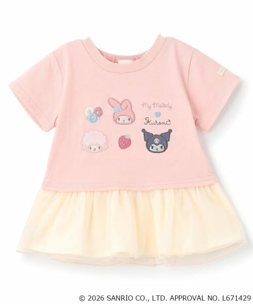 petit main / プティマイン Tシャツ | 【サンリオキャラクターズ/冷感】チュールドッキング半袖Tシャツ | 詳細4