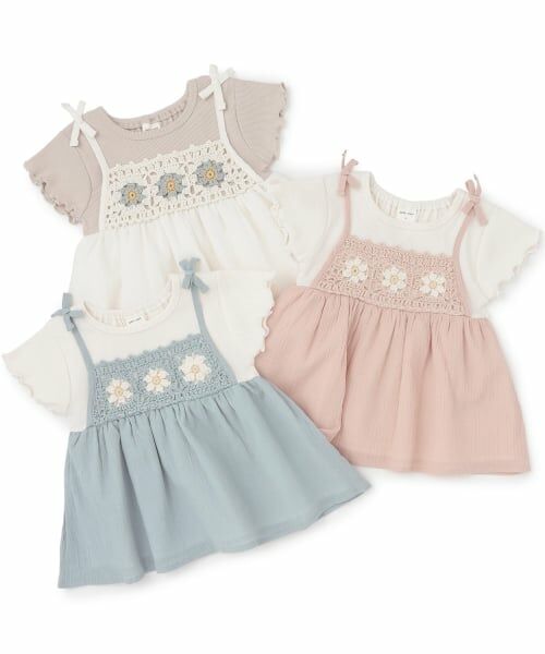 petit main / プティマイン その他トップス | クロシェドッキングチュニック | 詳細15