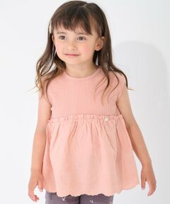 petit main / プティマイン Tシャツ | 【接触冷感】レースドッキングT