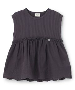 petit main / プティマイン Tシャツ | 【接触冷感】レースドッキングT