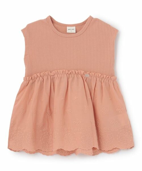 petit main / プティマイン Tシャツ | 【接触冷感】レースドッキングT | 詳細5