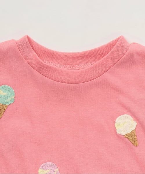 petit main / プティマイン Tシャツ | 【接触冷感】袖フリル刺しゅう半袖Tシャツ | 詳細2
