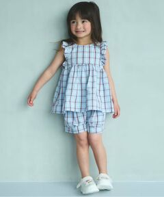 petit main / プティマイン その他トップス | 【藤本美貴コラボ】GIRLSチェックセットアップ