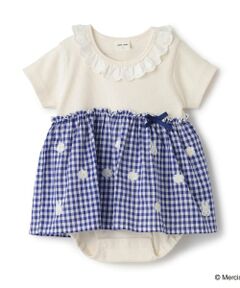 petit main / プティマイン ロンパース | 【miffy】お花刺しゅうロンパース