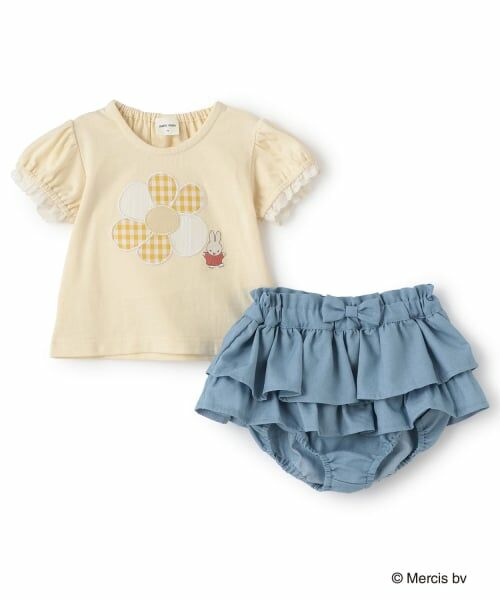 petit main / プティマイン ベビー・キッズウエア | 【miffy】お花アップリケセットアップ | 詳細5