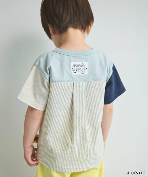 petit main / プティマイン Tシャツ | 【ミニオン】布帛切り替え半袖Tシャツ | 詳細3