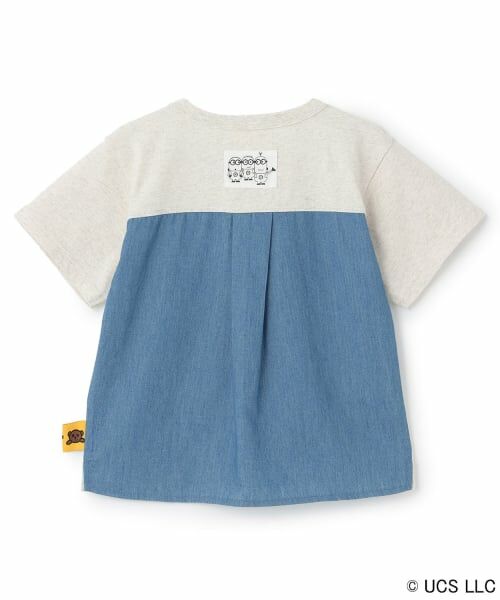 petit main / プティマイン Tシャツ | 【ミニオン】布帛切り替え半袖Tシャツ | 詳細6