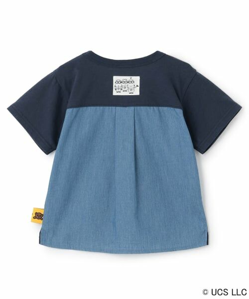 petit main / プティマイン Tシャツ | 【ミニオン】布帛切り替え半袖Tシャツ | 詳細7