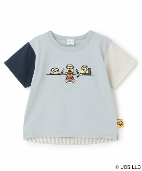 petit main / プティマイン Tシャツ | 【ミニオン】布帛切り替え半袖Tシャツ | 詳細8