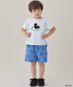 petit main / プティマイン ショート・ハーフ・半端丈パンツ | 【Disney】パイルジャカード柄パンツ