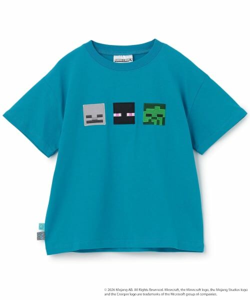 petit main / プティマイン Tシャツ | 【MINECRAFT】アップリケ半袖Tシャツ（ターコ）