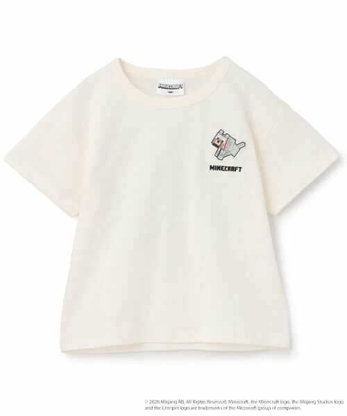 petit main / プティマイン Tシャツ | 【MINECRAFT】刺しゅう半袖Tシャツ（白）
