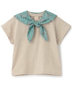 petit main / プティマイン Tシャツ | 【ELEPHANT】セーラー衿取り外し半袖Tシャツ