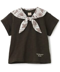 petit main / プティマイン Tシャツ | 【ELEPHANT】セーラー衿取り外し半袖Tシャツ