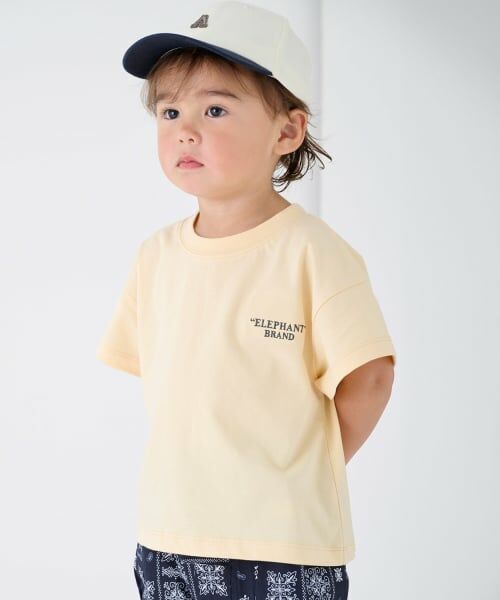 petit main / プティマイン Tシャツ | 【ELEPHANT/リンク】ゆるシルエットKIDS半袖Tシャツ | 詳細1