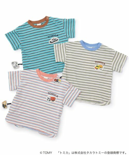 petit main / プティマイン Tシャツ | 【TOMICA/接触冷感】マルチボーダー半袖Tシャツ | 詳細17