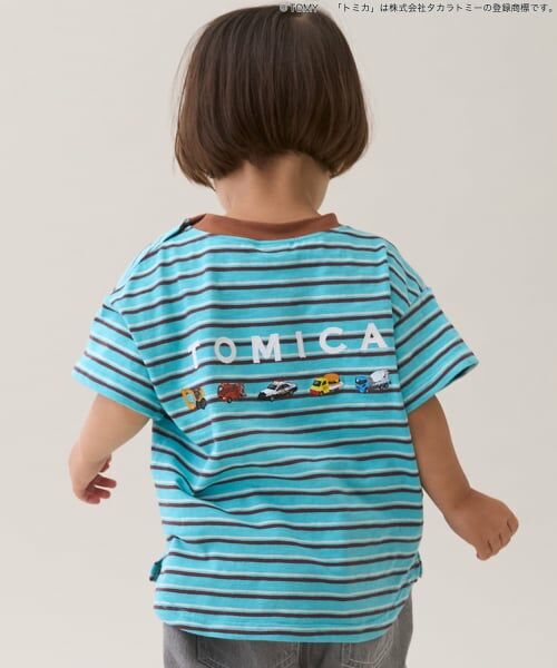 petit main / プティマイン Tシャツ | 【TOMICA/接触冷感】マルチボーダー半袖Tシャツ | 詳細2