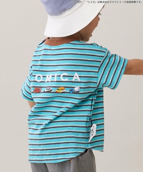 petit main / プティマイン Tシャツ | 【TOMICA/接触冷感】マルチボーダー半袖Tシャツ | 詳細3