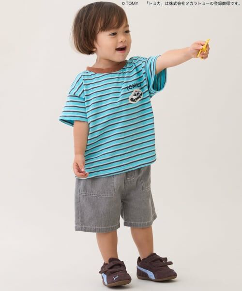 petit main / プティマイン Tシャツ | 【TOMICA/接触冷感】マルチボーダー半袖Tシャツ | 詳細4