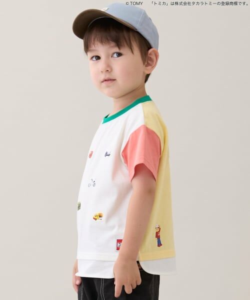 petit main / プティマイン Tシャツ | 【TOMICA】裾重ね着半袖Tシャツ | 詳細1