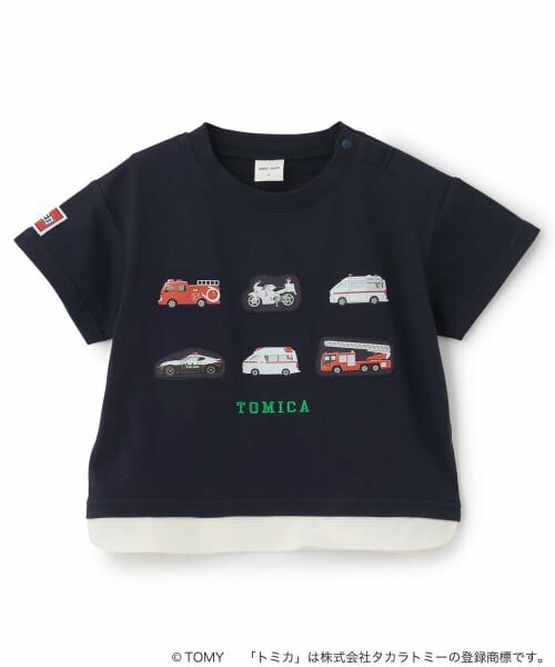 petit main / プティマイン Tシャツ | 【TOMICA】裾重ね着半袖Tシャツ | 詳細13