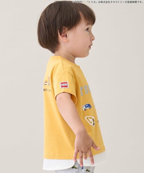petit main / プティマイン Tシャツ | 【TOMICA】裾重ね着半袖Tシャツ | 詳細5