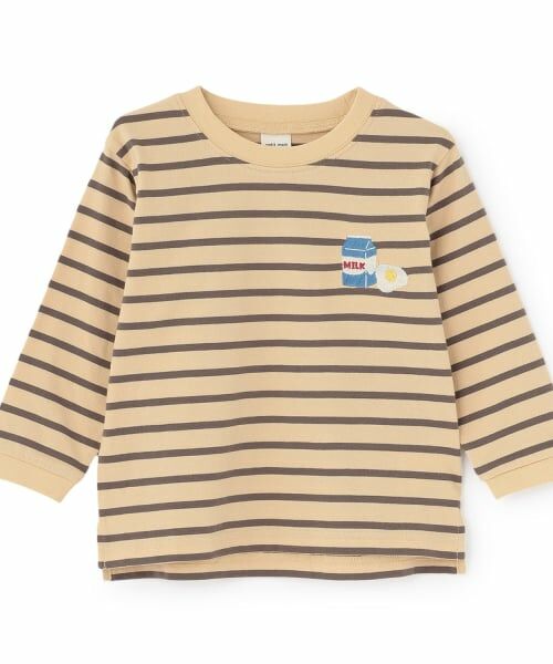 petit main / プティマイン Tシャツ | 【WEB別注カラーあり】【プティプラ】BOYS長袖Tシャツ(クリーム)