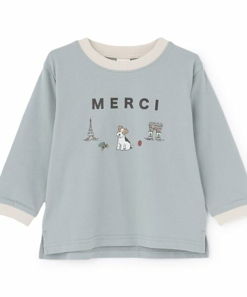petit main / プティマイン Tシャツ | 【WEB別注カラーあり】【プティプラ】BOYS長袖Tシャツ(エメラルド グリーン)