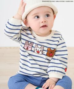 【ノンタン】アップリケ長袖Tシャツ