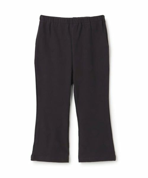 petit main / プティマイン その他パンツ | 【防汚加工】ハートジャガードフレアパンツ(黒)
