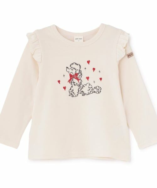 petit main / プティマイン Tシャツ | 【プティプラ】GIRLS長袖Tシャツ(ECRU(キナリ))