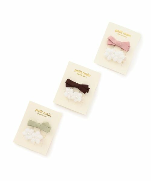 petit main / プティマイン ヘアピン | お花リボンヘアクリップ2P | 詳細3