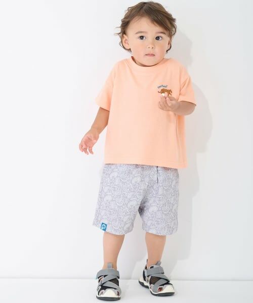 petit main / プティマイン ショート・ハーフ・半端丈パンツ | 【WEB別注】【Penfield】水陸両用総柄ハーフパンツ(ベージュ)