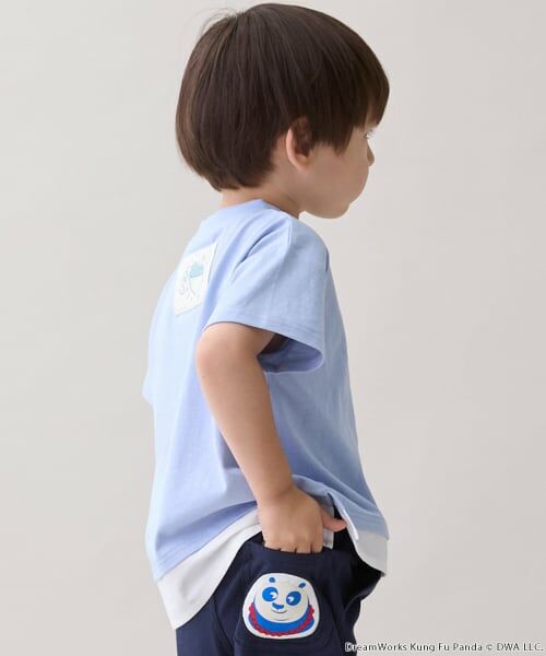 petit main / プティマイン Tシャツ | 【WEB別注】【カンフーパンダ】刺しゅう半袖Tシャツ | 詳細1