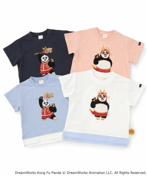 petit main / プティマイン Tシャツ | 【WEB別注】【カンフーパンダ】刺しゅう半袖Tシャツ | 詳細15
